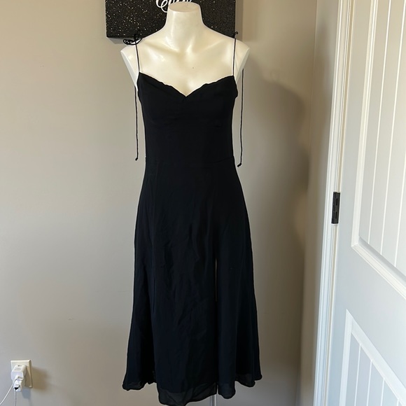 Reformation Juliette Dress Black Size 12 - Picture 1 of 14